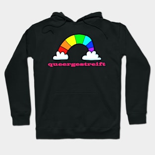 queer striped - funny rainbow Hoodie